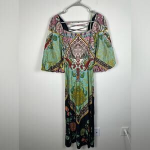 NWT Anthropologie Blank Bl^nk London Paulita Floral Kaftan Maxi Dress Size XS